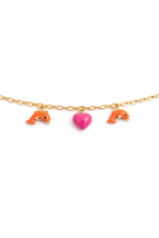 Dolphin & Heart Charm Bracelet