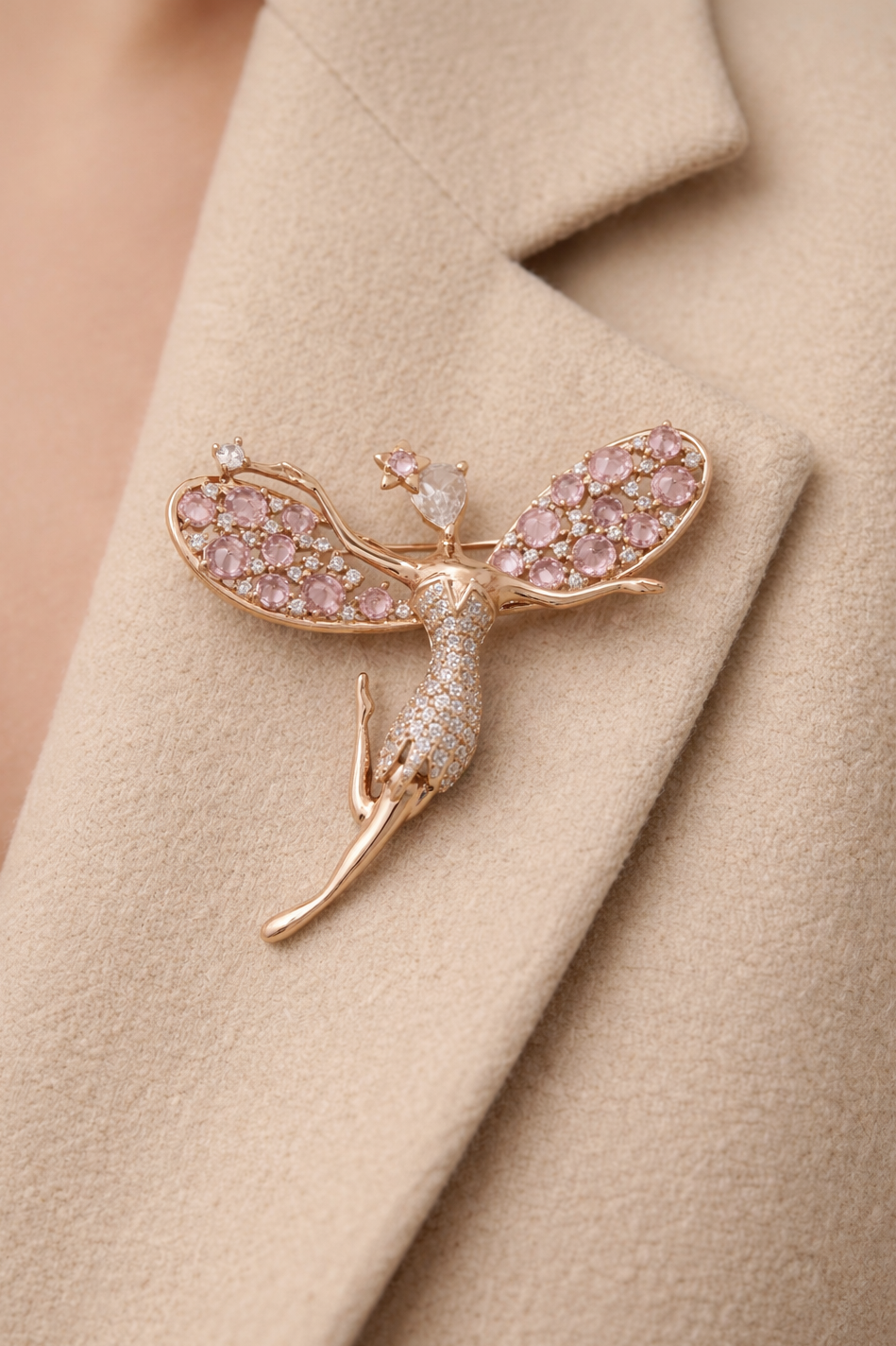 Fairy Wing Pink Brooch