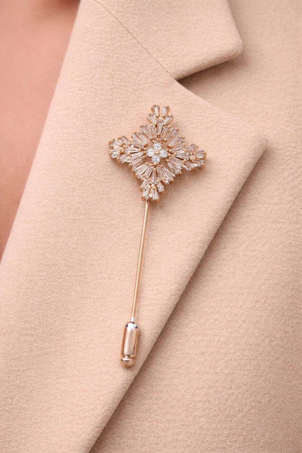 Radiant Cross Brooch