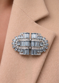 Blue Crystal Statement Brooch