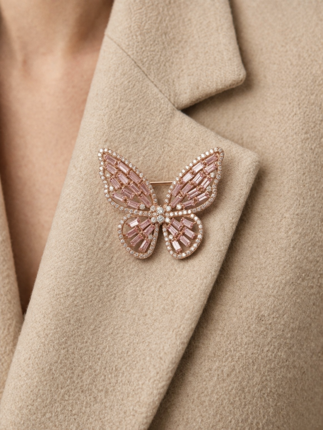 Blush Butterfly Brooch