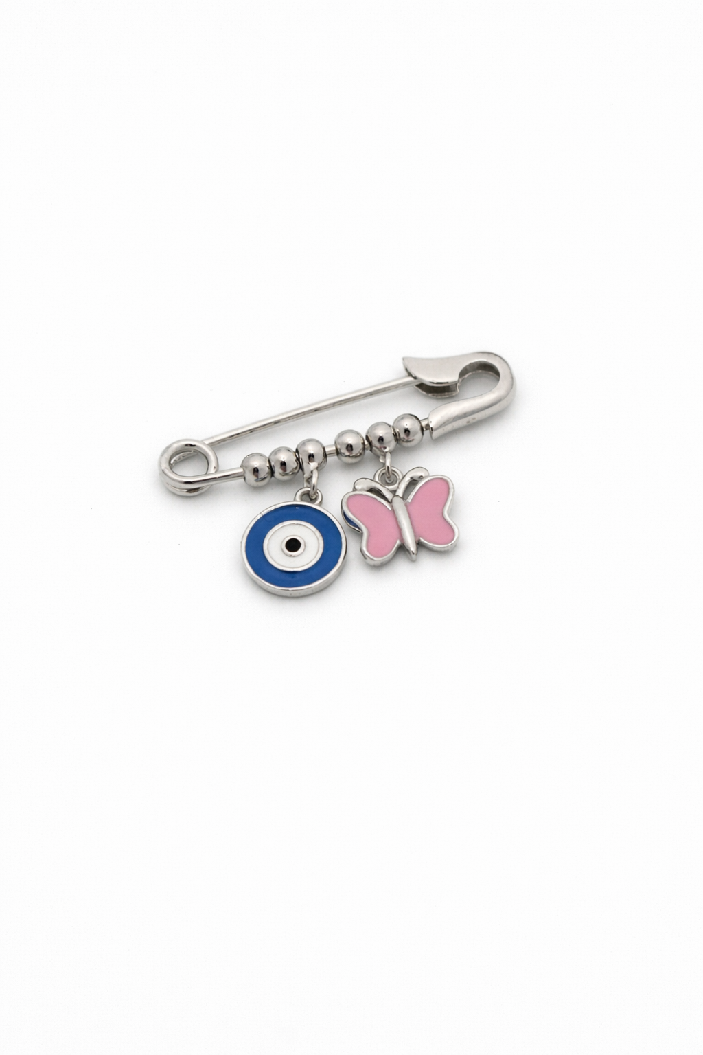 Evil Eye Butterfly Charm Pin