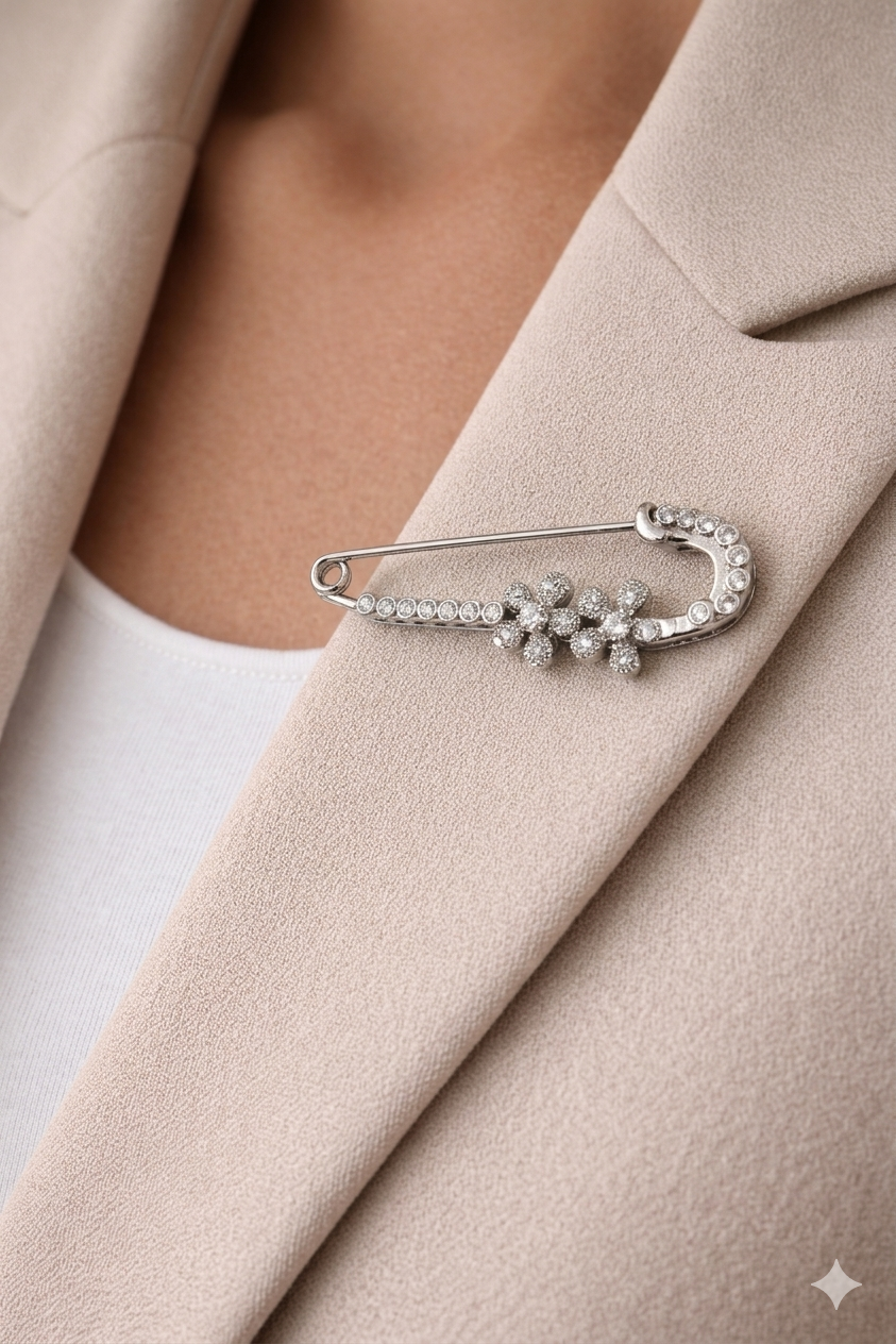 Floral Safety Pin