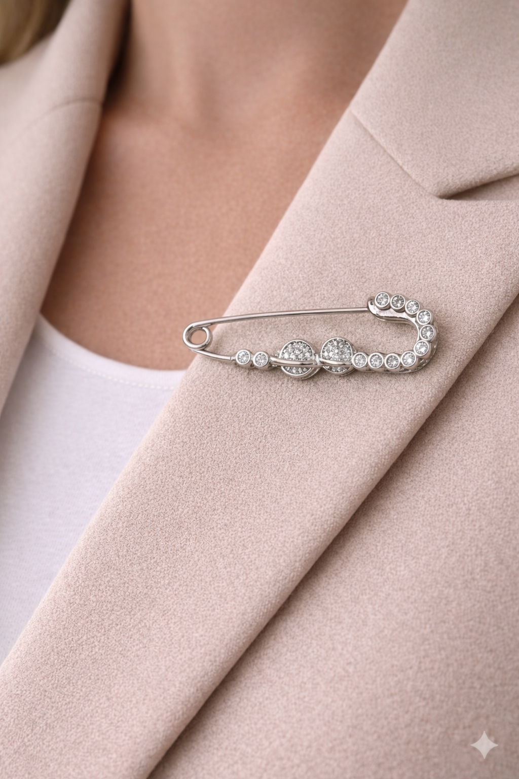 Classic Crystal Safety Pin