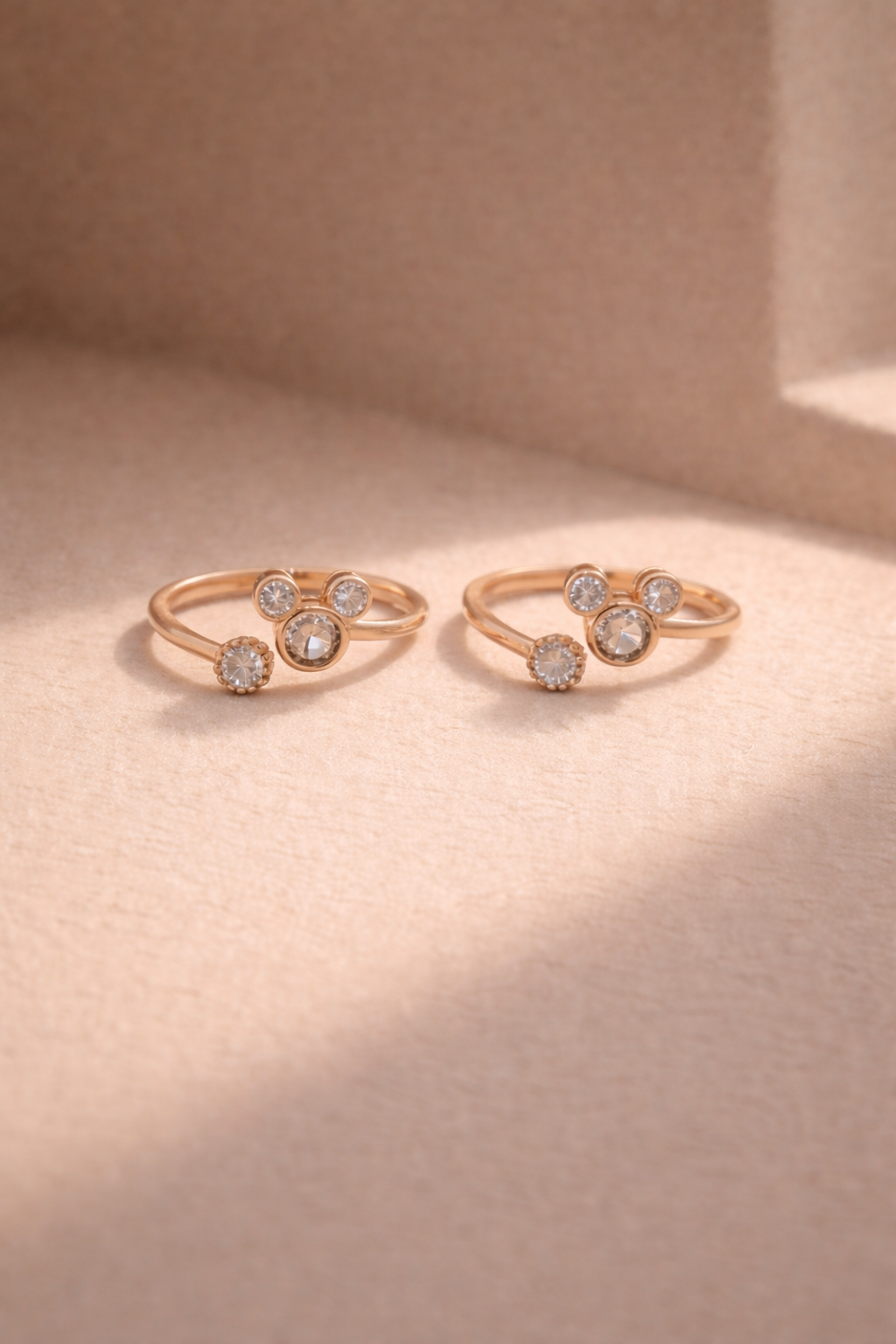 Trio Cluster Toe Ring