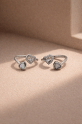 Heart Whisper Toe Ring Silver