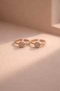 Circular Halo Toe Ring