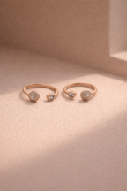 Classic Halo Duo Toe Ring