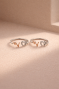 Initial Heart Duo Toe Ring Silver