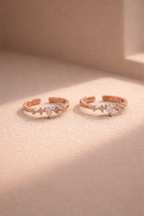 Pear Drop Crown Toe Ring