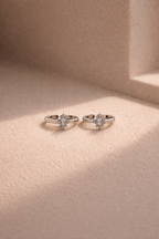 Marquise Cluster Toe Ring Silver