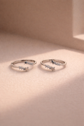 Shooting Star Trail Toe Ring Silver