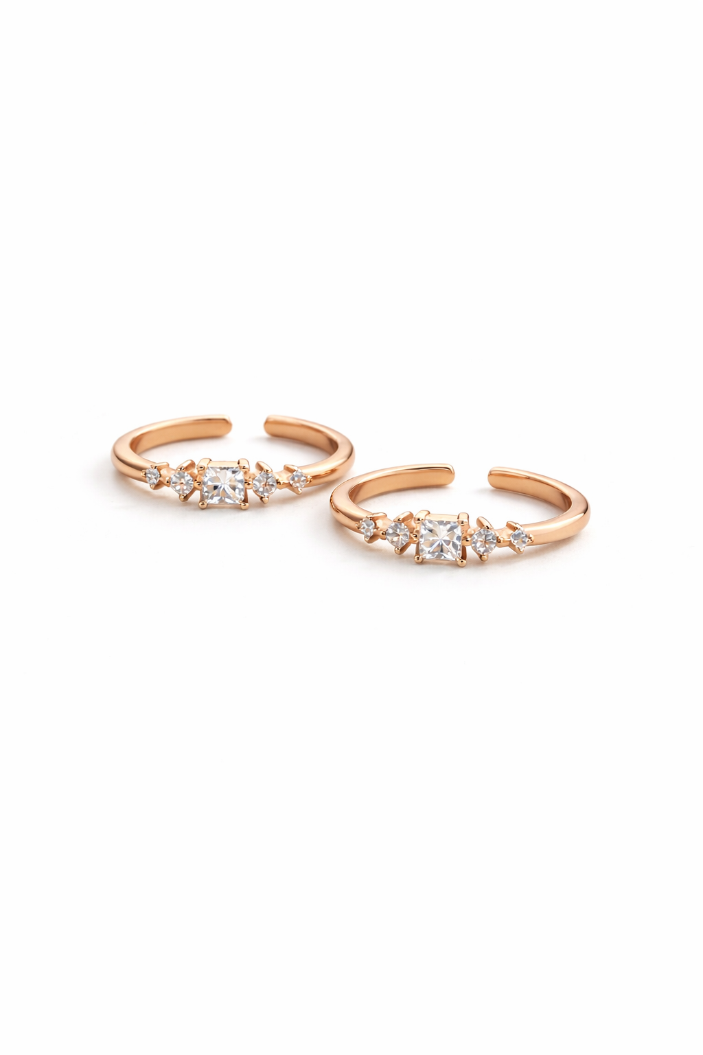 Princess Cut Band Toe Ring