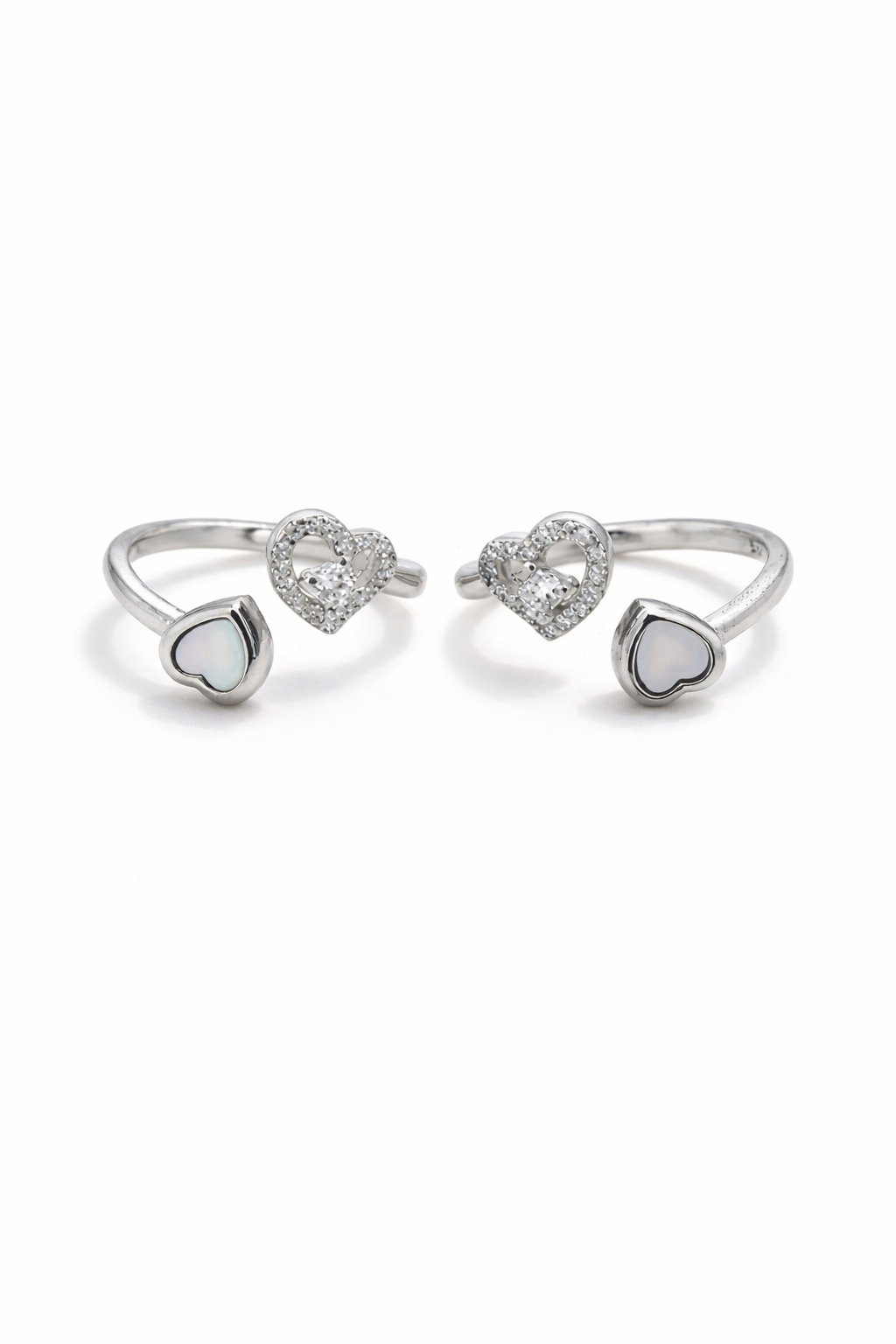 Heart Whisper Toe Ring Silver
