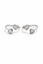 Heart Whisper Toe Ring Silver