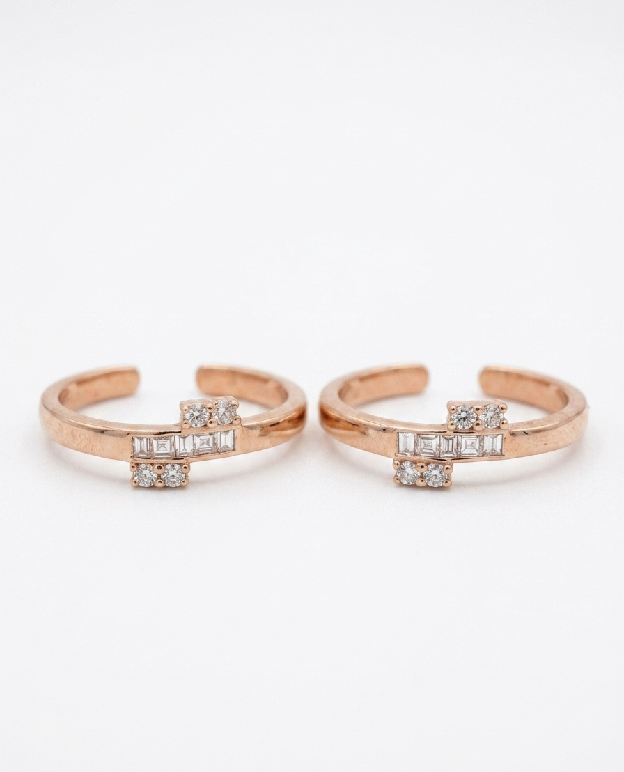 Baguette Bar Toe Ring