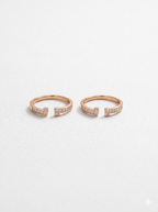 Minimal Pave Band Toe Ring