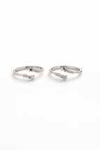 Shooting Star Trail Toe Ring Silver