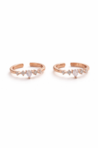 Pear Drop Crown Toe Ring
