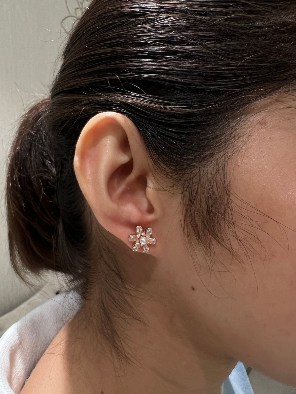 Pearl Floral Studs