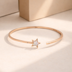 Star Charm Minimal Open Bangle