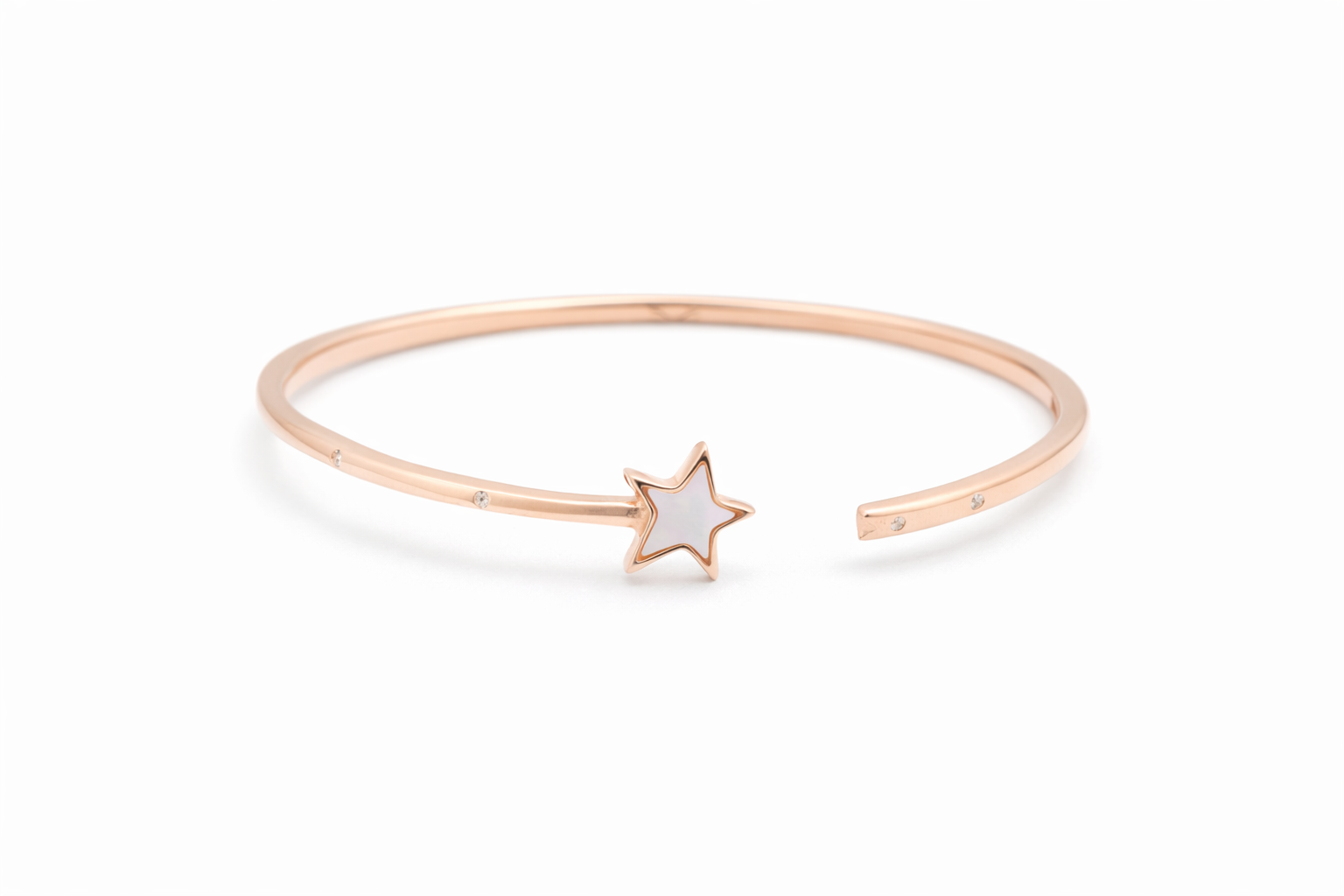 Star Charm Minimal Open Bangle