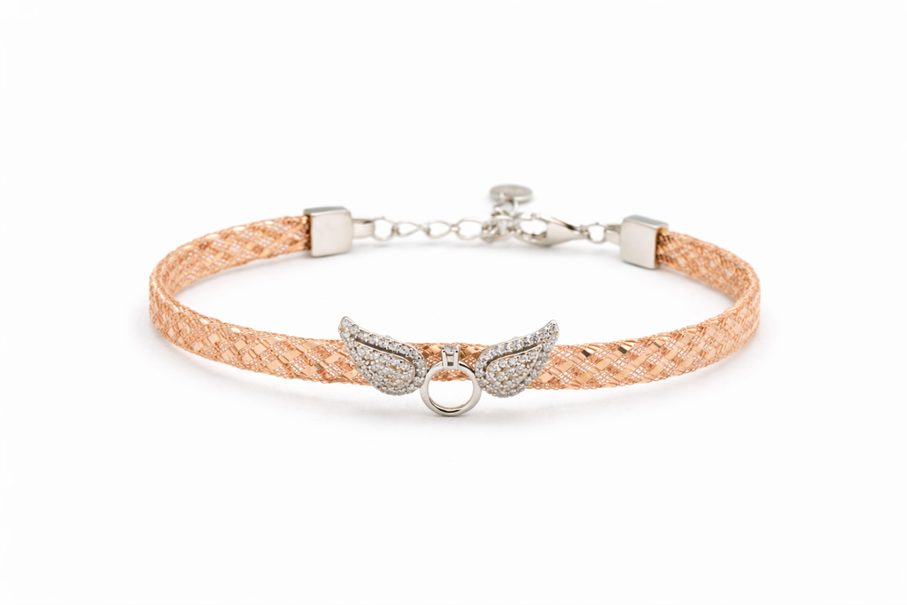 Wing Charm CZ Bracelet
