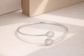 Tear Drop CZ Open Bangle