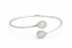 Tear Drop CZ Open Bangle