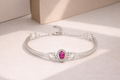 Oval Ruby Center Bracelet