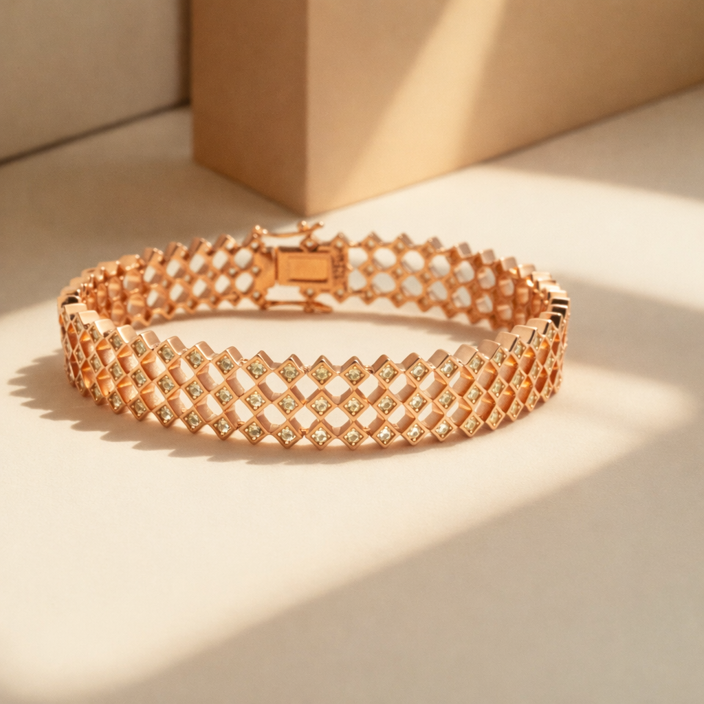 Crystal Lattice Link Bracelet