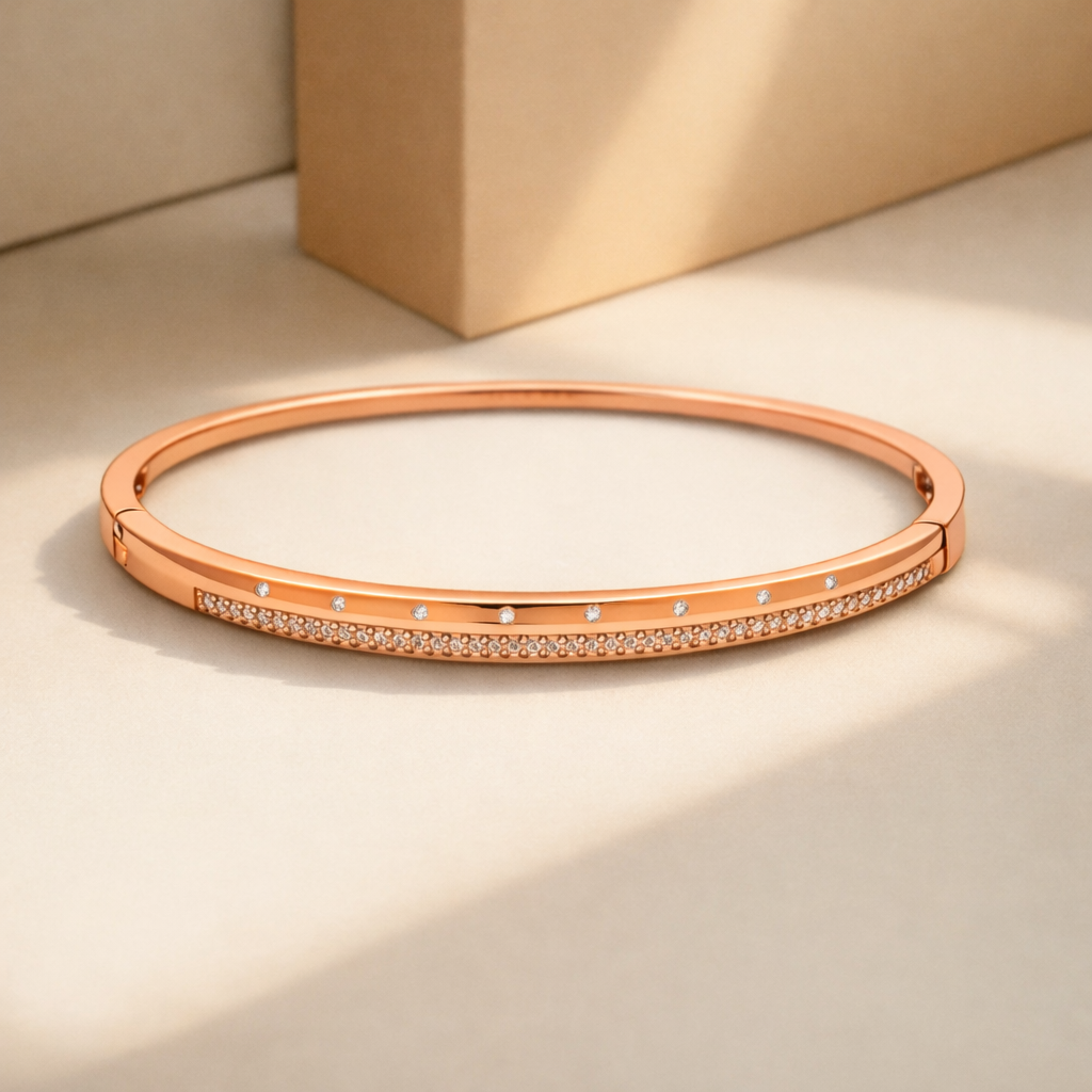 Crystal Line Bangle Bracelet