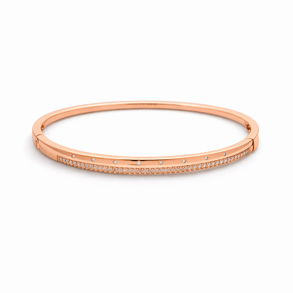 Crystal Line Bangle Bracelet