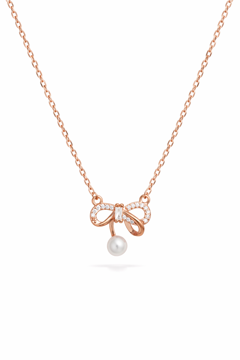 Pearl Bow Charm Pendant