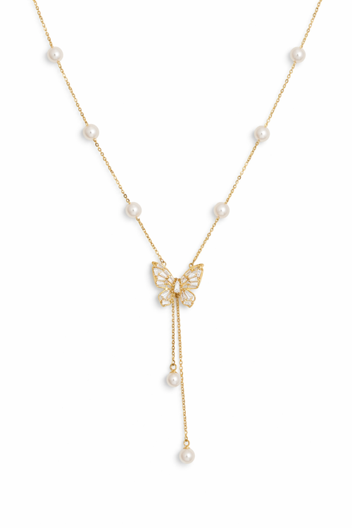 Butterfly Pearl Necklace