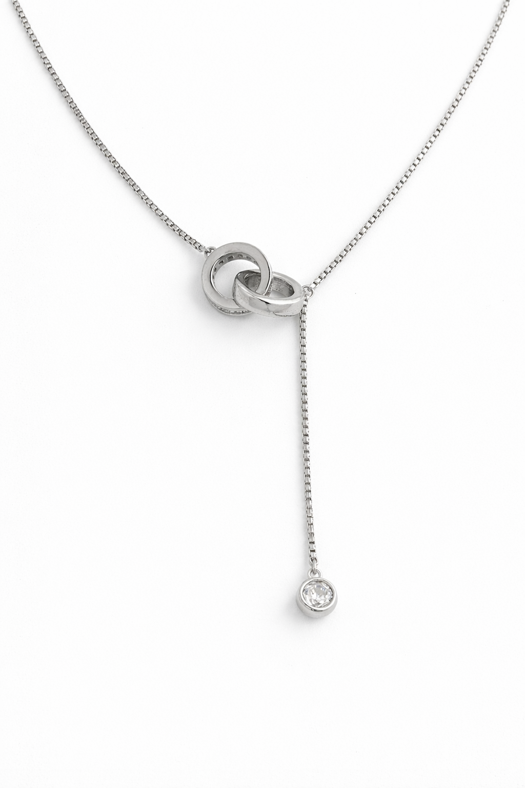 Linked Rings Drop Pendant