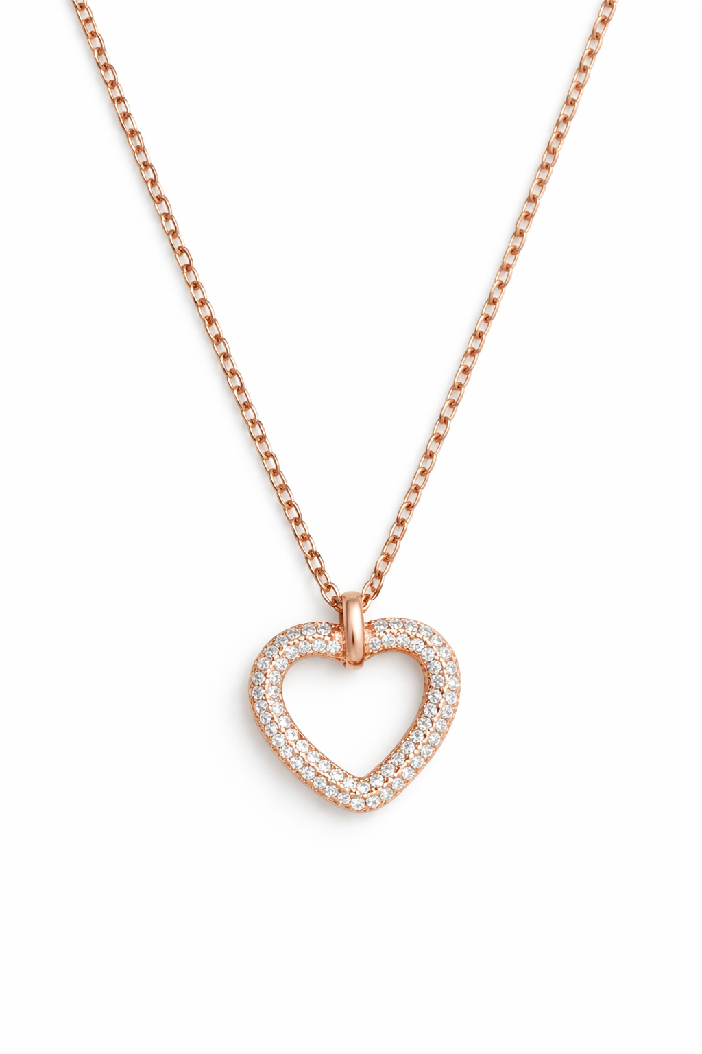Crystal Heart Pendant Necklace