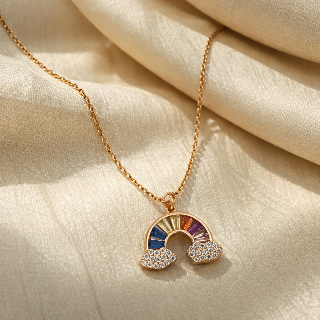 Rainbow Cloud Pendant Necklace