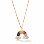 Rainbow Cloud Pendant Necklace