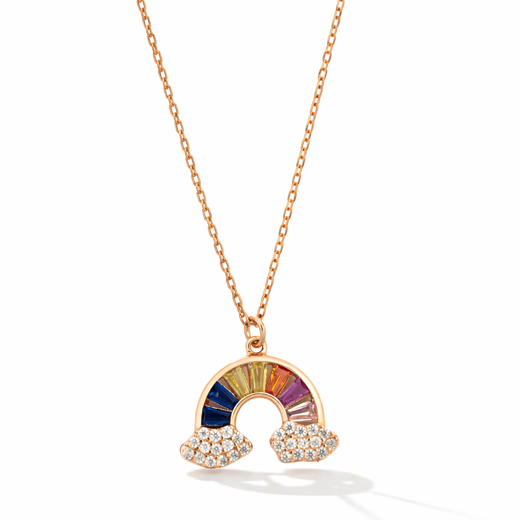 Rainbow Cloud Pendant Necklace
