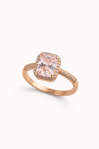Blush Radiance Halo Ring