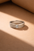 Dual Line Silver Band