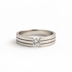 Dual Line Silver Band