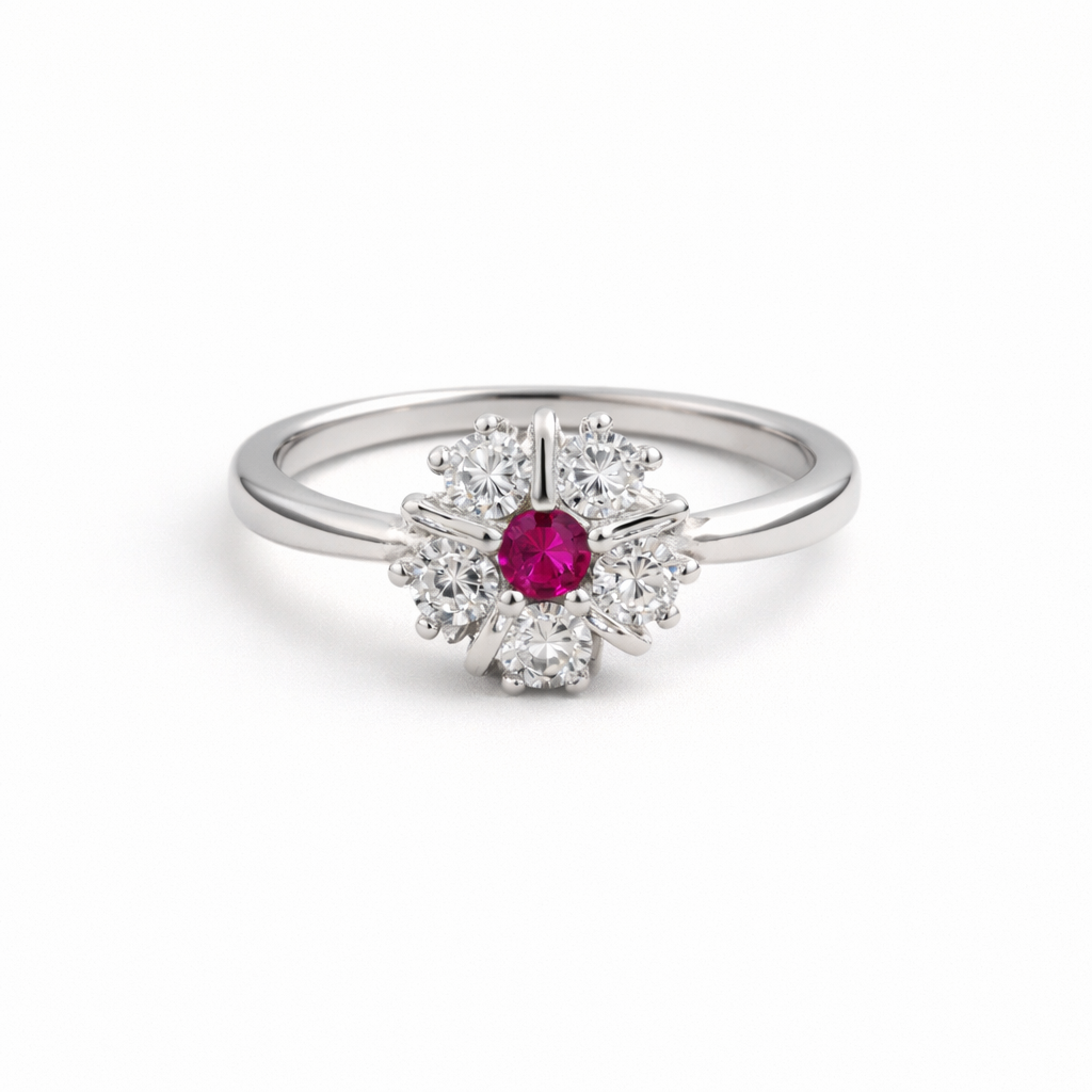 Silver Flower Ring