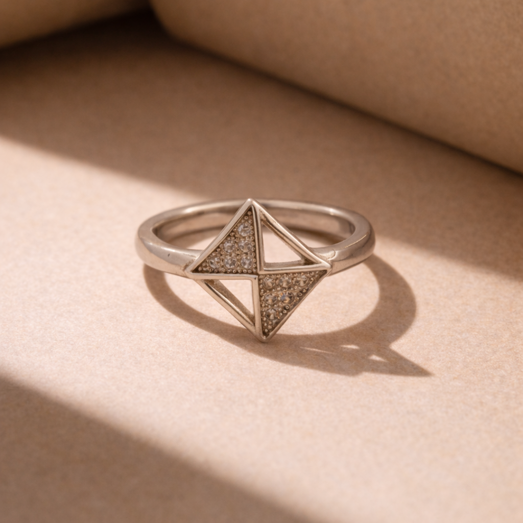 Geometric Silver Ring
