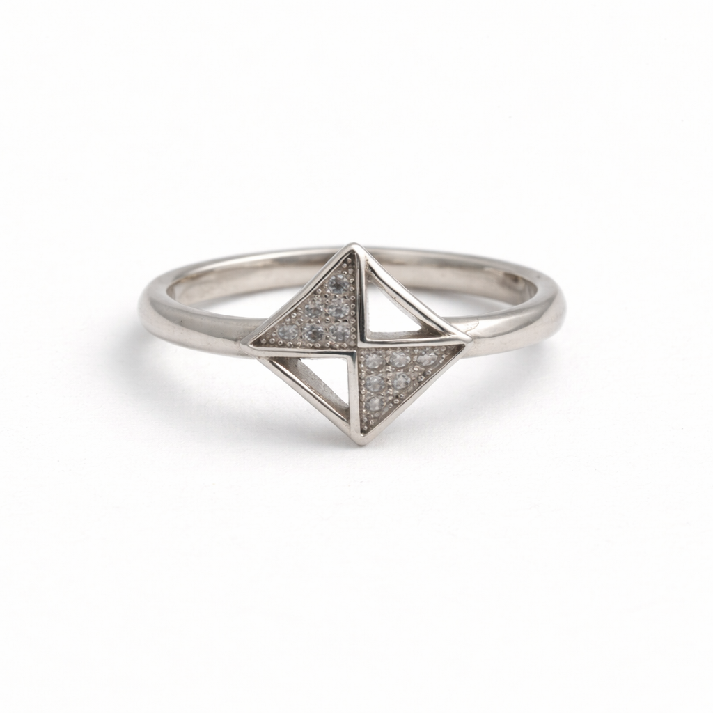 Geometric Silver Ring