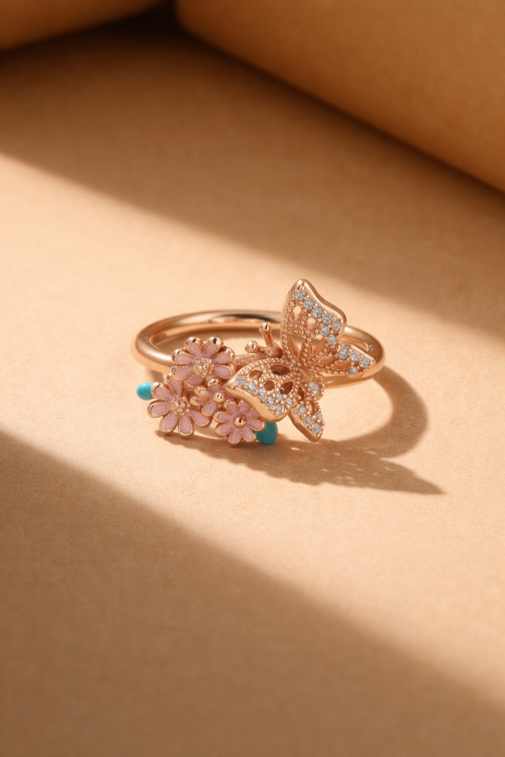 Butterfly Floral Ring