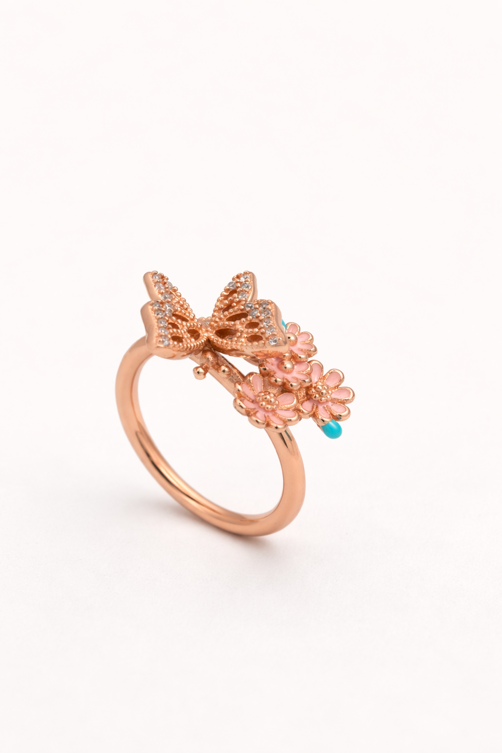 Butterfly Floral Ring