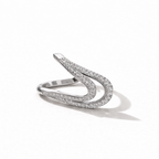 Wave Zircon Open Ring