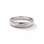 Sleek Channel Zircon Band